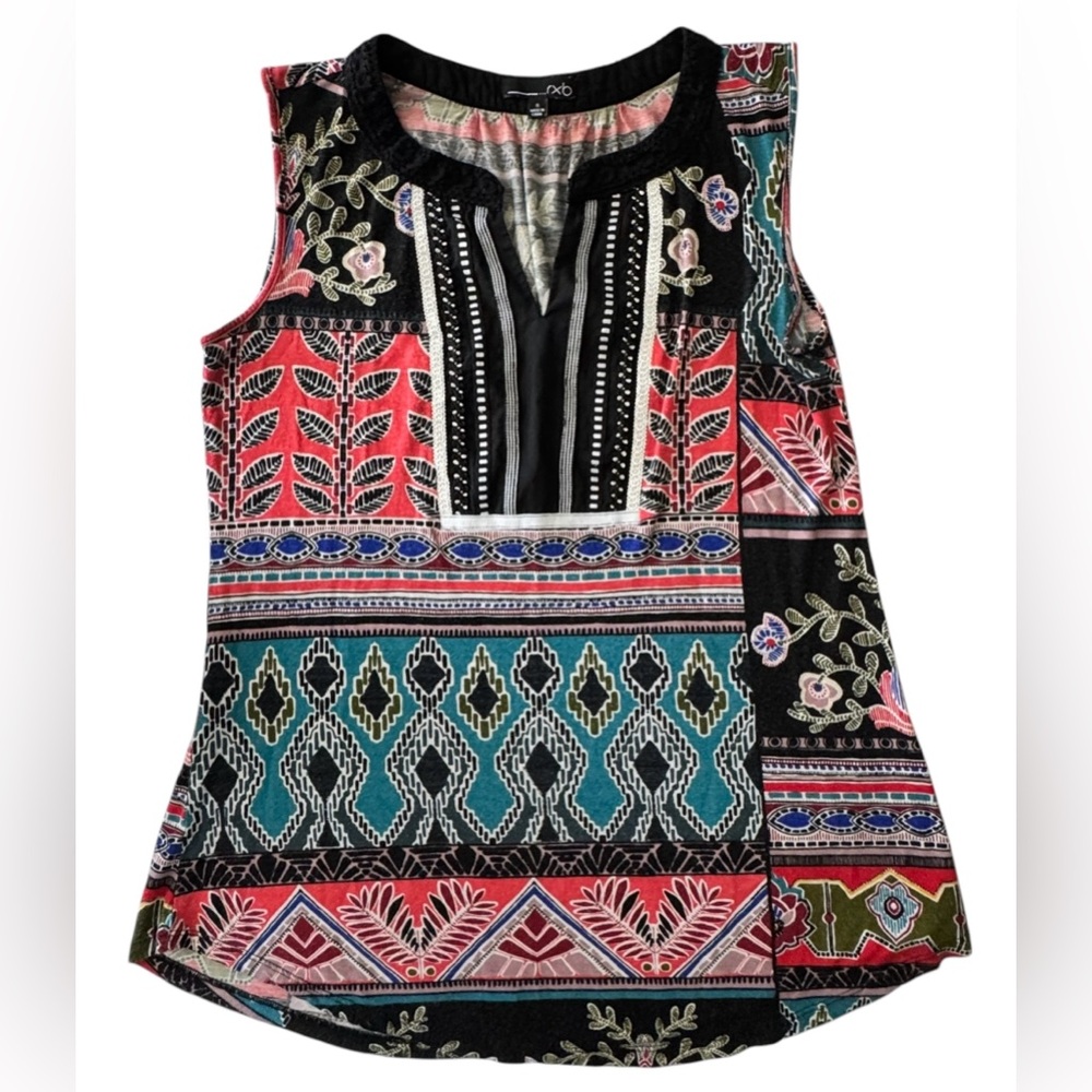 Embroidered Multicolor Sleeveless Top